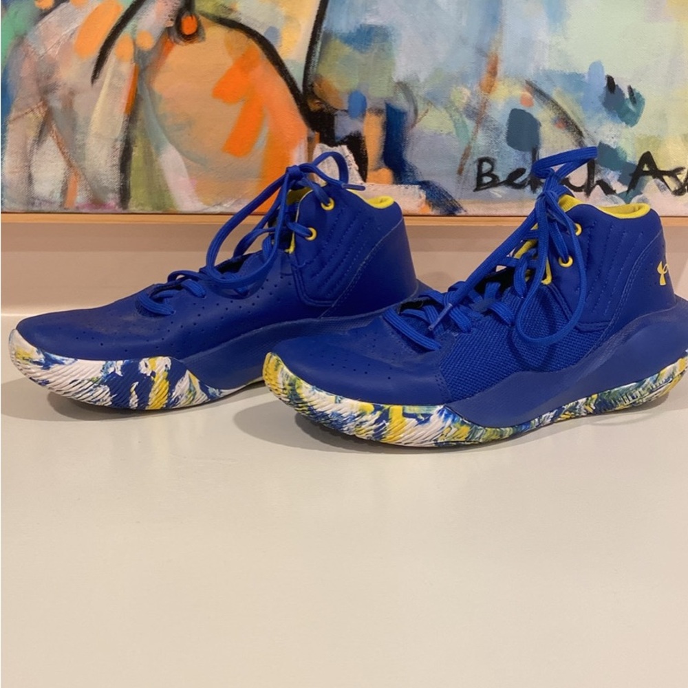 Under Armour and Yellow High-Top Sneakers